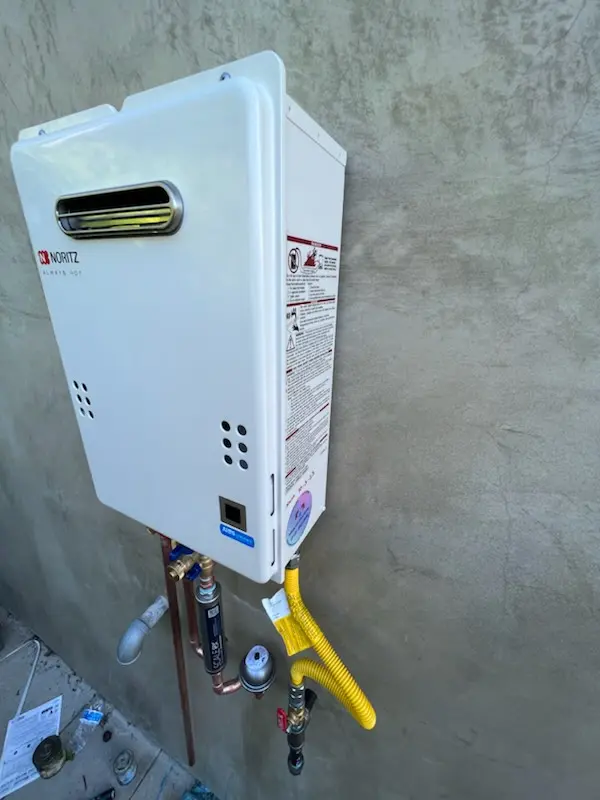 Tankless water heater installation for Andersen Springs homes